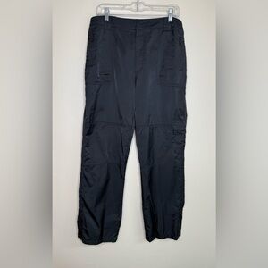 Chico's Black Utility Cargo Pants Cotton Nylon Blend Size Large
